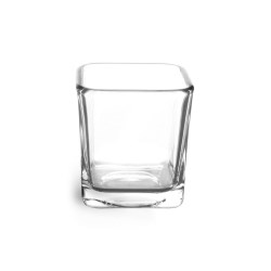 7.5 oz Clear Glass Square Candle Jars