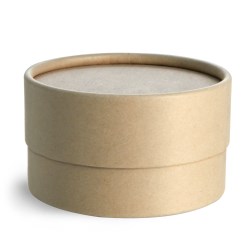 4 oz Brown Paperboard Jars w/ Flush Fit Lids