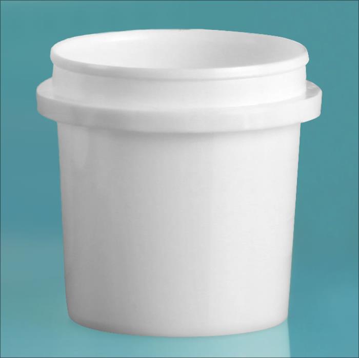 8 oz White HDPE Pails