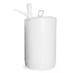 6 gal White Storage Drums w/ Dispensing Pumps