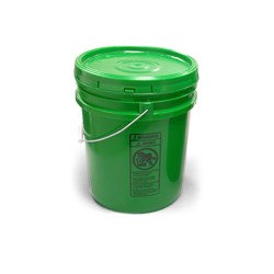 5 gal w/ Solid Cover Green Pails w/ Plastic Lids