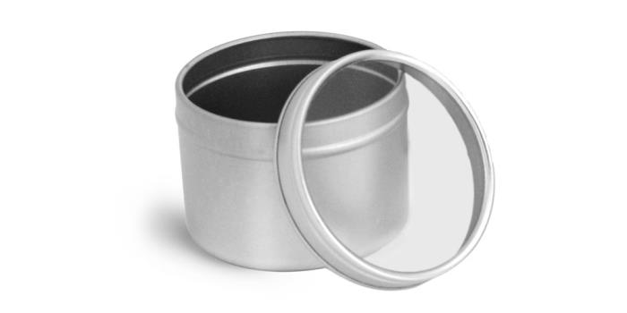 4 oz Metal Tins w/ Clear View Tops