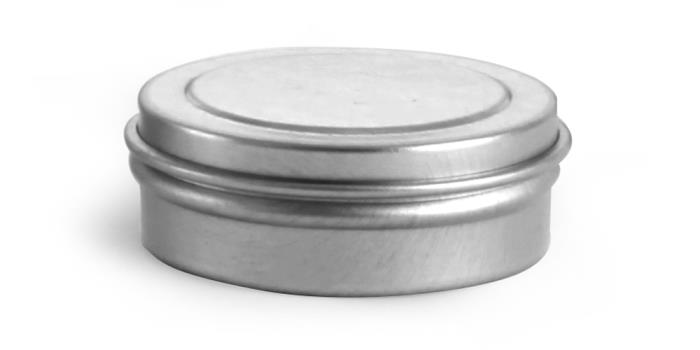 1/4 oz * Flat Metal Tins w/ Rolled Edge Covers