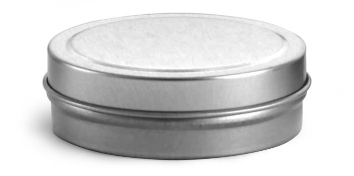 1 oz * Flat Metal Tins w/ Rolled Edge Covers