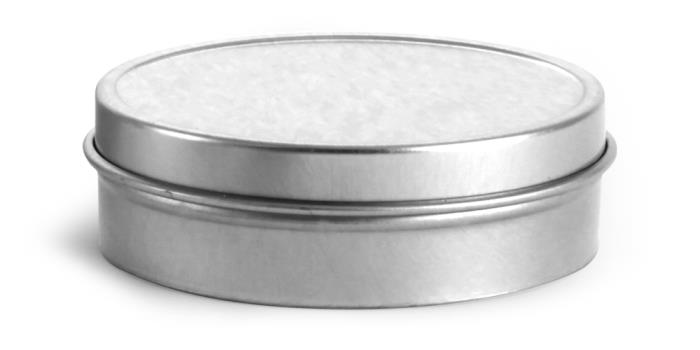 2 oz Flat Metal Tins w/ Rolled Edge Covers