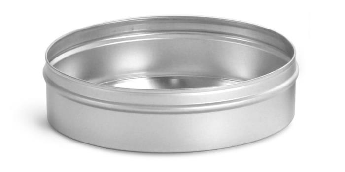 8 oz Flat Metal Tin Bottoms (Bulk, No Tops)