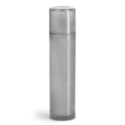 .15 oz Lip Balm Tubes, Silver Polypropylene Lip Balm Tubes w/ Caps