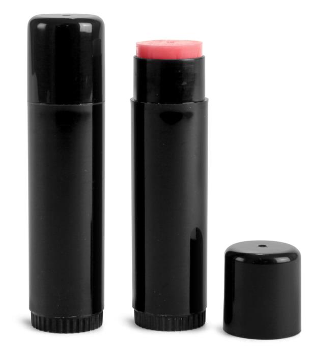 .50 oz Black Polypropylene Lip Balm Tubes