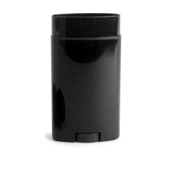 2.65 oz Black Polypro Oval Deodorant Tubes (Bulk), Caps NOT Included