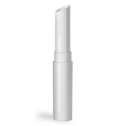 0.07 oz Lip Balm Tubes, White Polypropylene Slant Tip Tubes