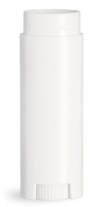 .15 oz White Lip Balm Tubes, Oval Lip Balm Tubes (Bulk), Caps Not Included