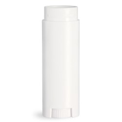 .15 oz White Lip Balm Tubes, Oval Lip Balm Tubes (Bulk), Caps Not Included