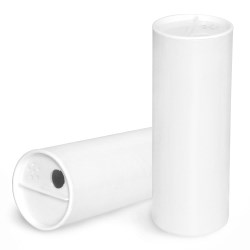 4 oz Paperboard Containers, White Paperboard Powder Tubes w/ White Sifter Caps