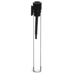 Clear Glass Perfume Sampler Vials w/ Black PE Stopper Applicator, 12/Bag