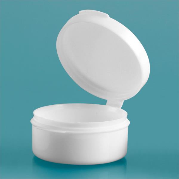 1/2 oz White Hinge Top Polycons, Pill Pods