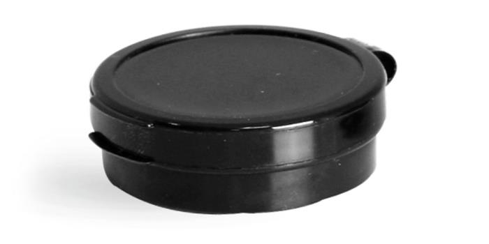 1/4 oz Black Hinge Top Polycons, Pill Pods