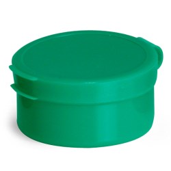 1/2 oz Green LDPE Hinge Top Polycons, Pill Pods