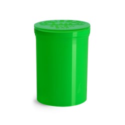 30 Dram Hinge Top Containers, Green Polypropylene Plastic Pop Top Vials