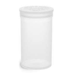 19 Dram Hinge Top Containers, Natural Polypropylene Plastic Pop Top Vials