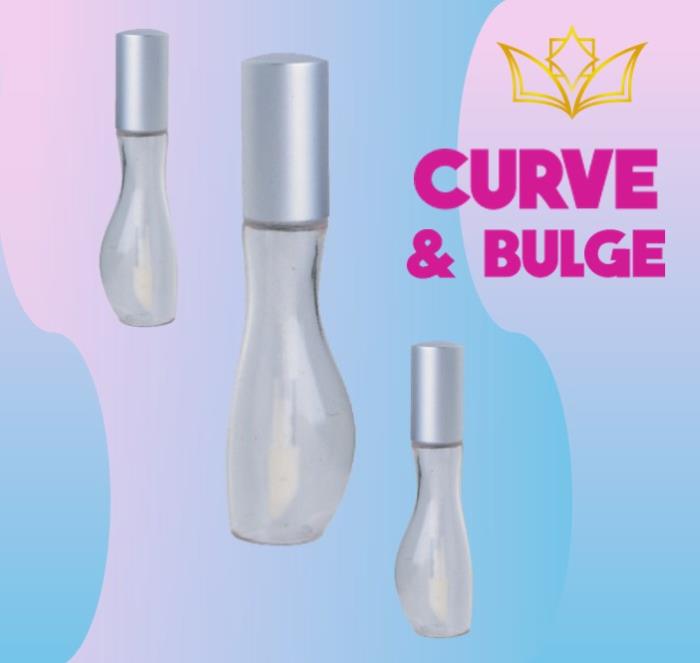 Curve and Bulge Packaging for Lip Gloss and Mascara Packs