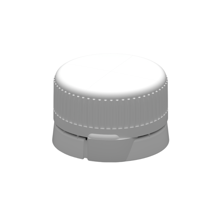 28mm PolyGuard® Flat Cap Glass Tamper Evident