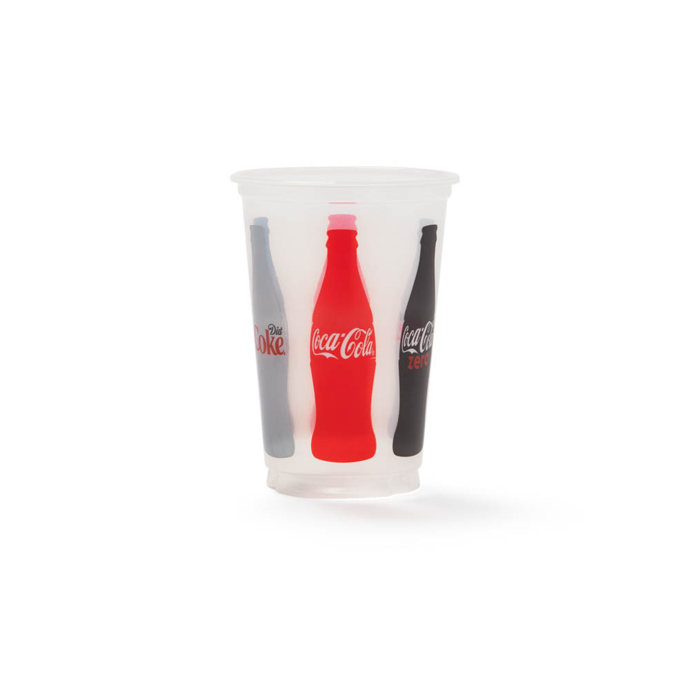 16 oz Coca-Cola Cold Cup with Flat Lid - ST30816BTCP/DLT