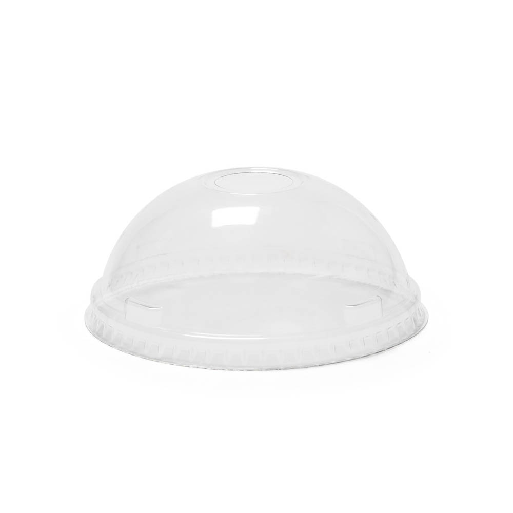 403 PET Dome Lid with 1" Hole - DLTI403PETDOME