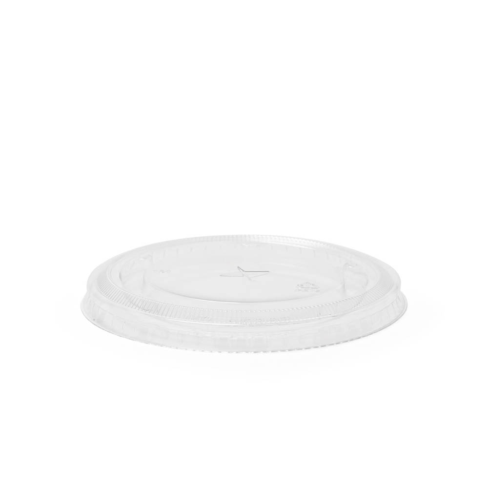 314 PET Flat Lid with Straw Slot  - DLTI314SSPET