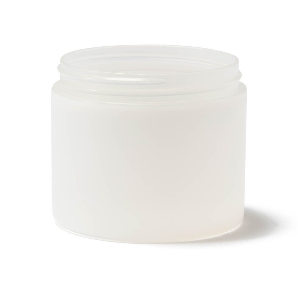 4oz Double Wall Straight Base In Mold Frosted Jar PP/PS - JDW0470SIPS