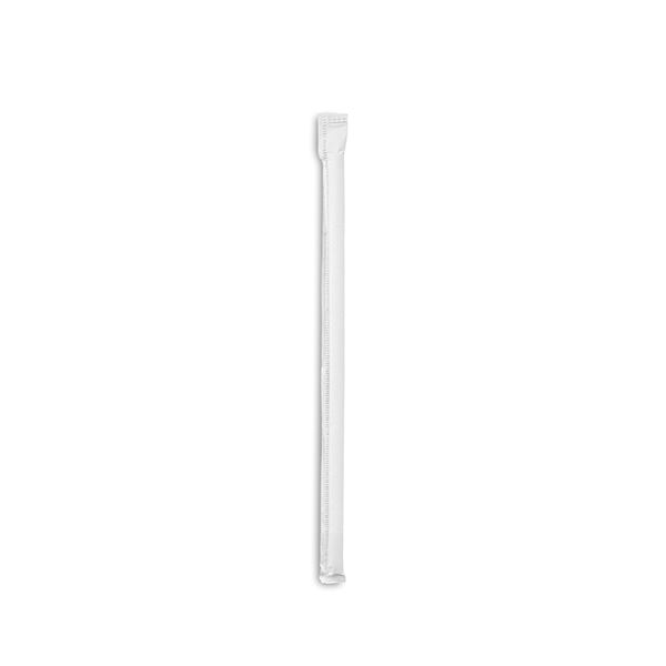 7.75 in. White Jumbo Straw Paper Wrapped - STRAW7.75