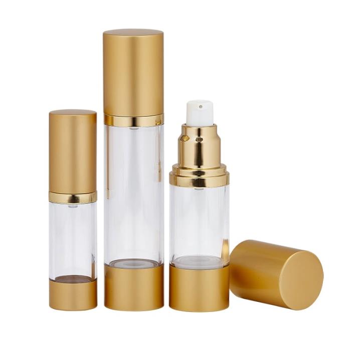 JS G  | In-Stock Gold & Clear Airless Bottle