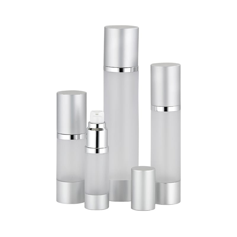 O_JS120_F | 120 ML In-Stock Silver & Frosted Airless Bottle