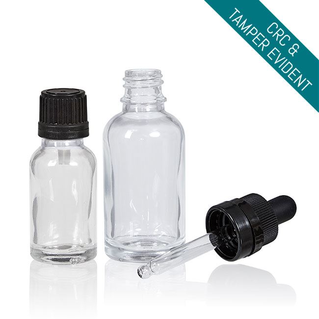 O_CREW015 | 15 ML In-Stock Boston Round Glass Bottle