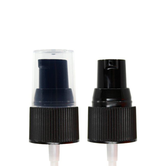 O_ZHBR060_PUMP_B | In-Stock Black Ribbed Lotion Pump