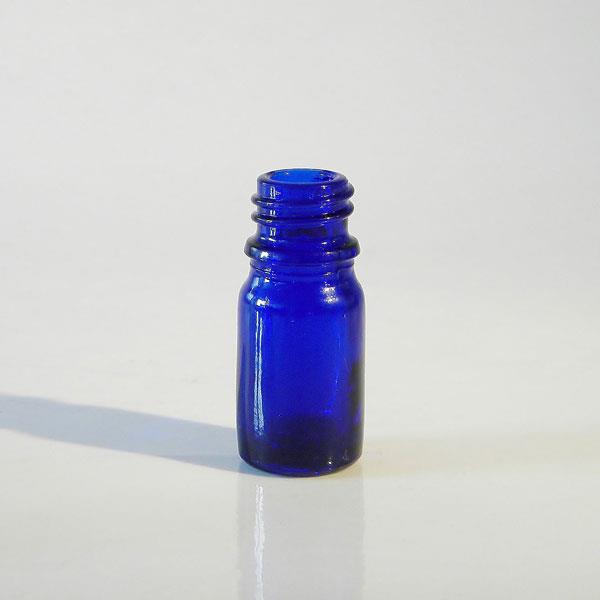 Blue essential oil bottles