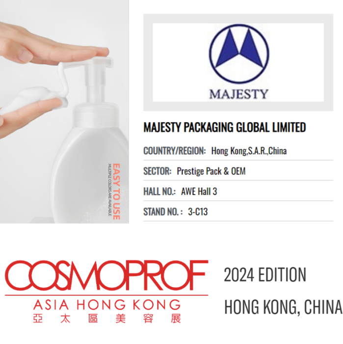 Majesty Packaging Showcasing at CosmoPack Asia 2024