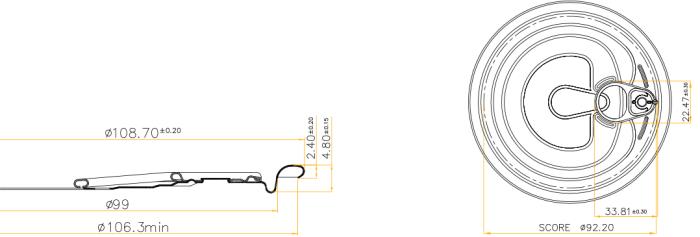 Easy-open ends Pull it easy 99 mm