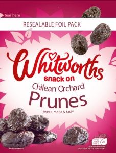 FFP´s pack for Whitworths Snack On Prunes highly commended in the 2016 EFIA Awards