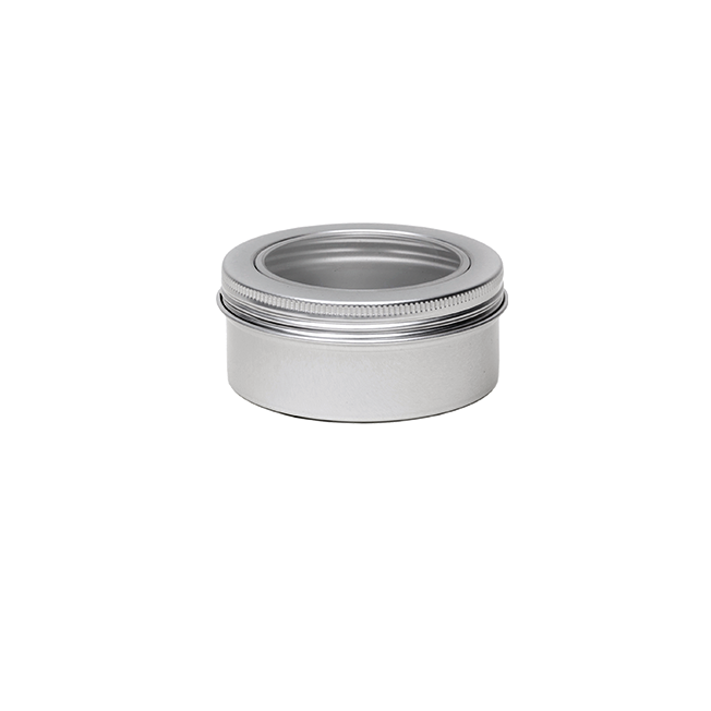 80 ml. Aluminium Tin  with screwlid and window