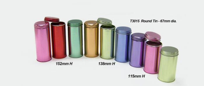 T3015 Round Tin - 67mm dia.