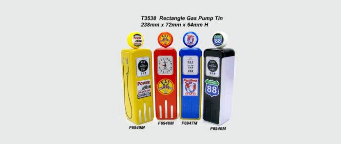 T3538 Rectangle Gas Pump Tin