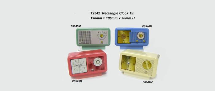 T2542 Rectangle Clock Tin