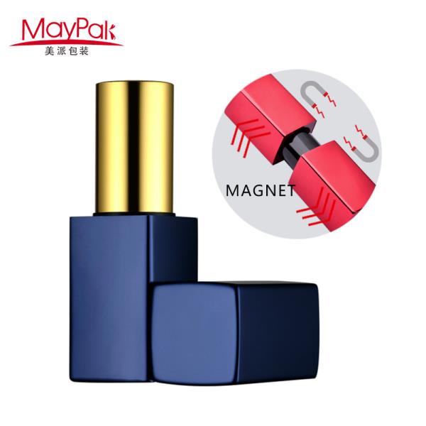 Luxury Aluminium Plastic Magnetic Lipstick Tube-Maypak