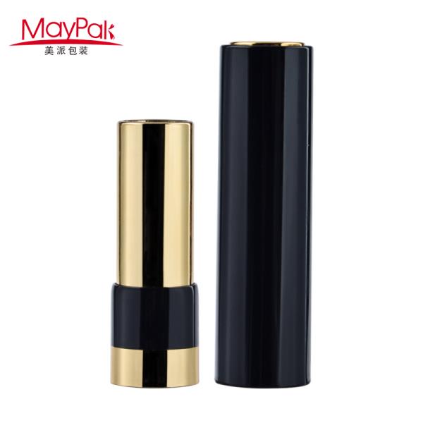 Round Glossy Lip Balm Container Mini Slim Wholesale Empty Aluminum Lipstick Tube-Maypak