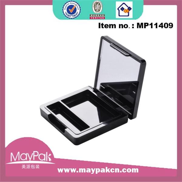 Plastic cosmetic packaging square eye shadow compact