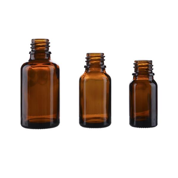 Amber essential oil glass bottle