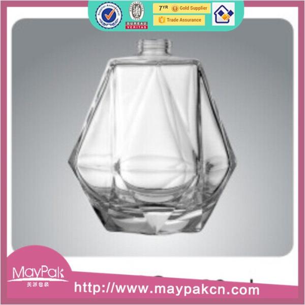 Clear perfume glass bottle