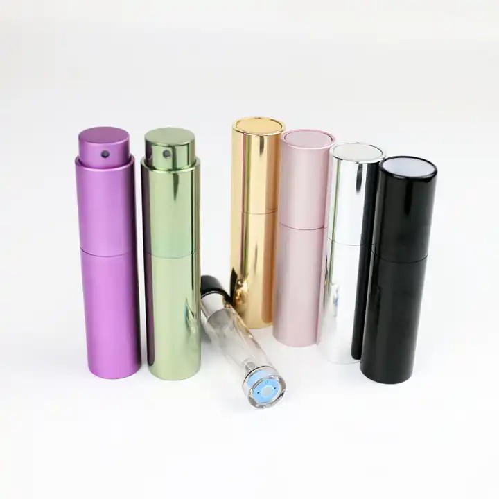 5ml Aluminum Twist Up PETG Bottom Refillable Perfume Atomizer