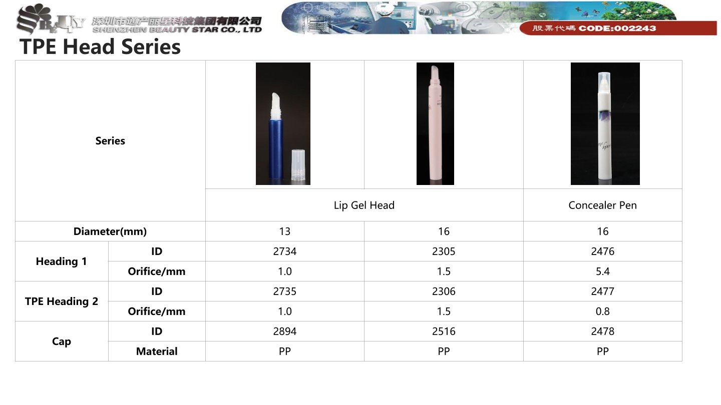 16mm TPE Head Series