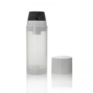 Oval Airless Bottle Black Actuator 120ml